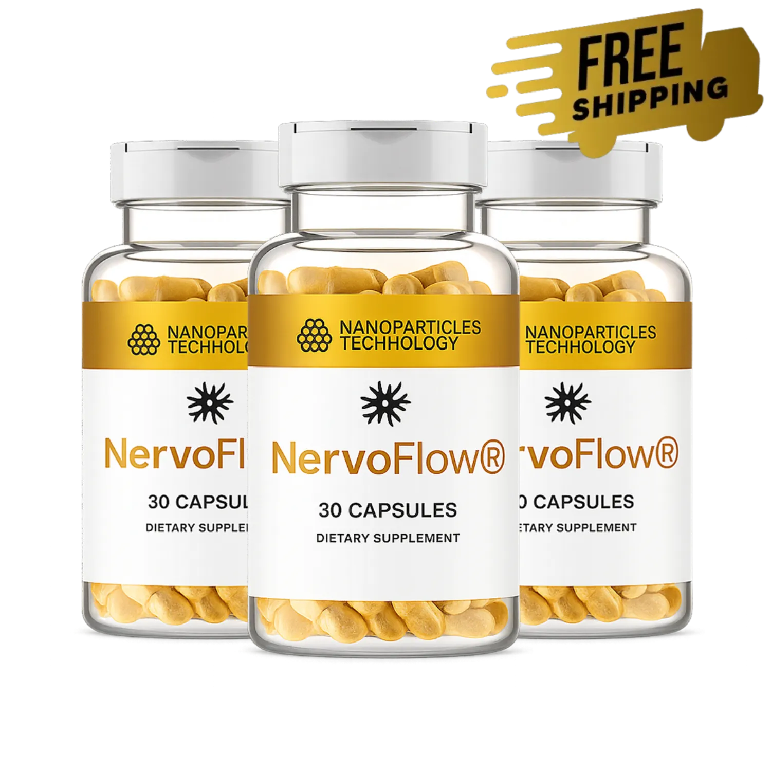Three bottles of NervoFlow